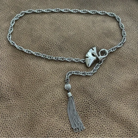 Vintage Silver Metal Chain Belly Waist Belt - Picture 4 of 13